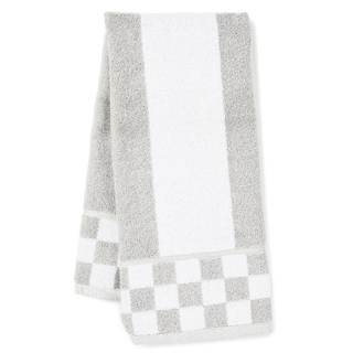 MACKENZIE-CHILDS Hand Towel, Cute Decorative Hand Towel for Bathroom and Kitchen, Gray-and-White Sterling Stri