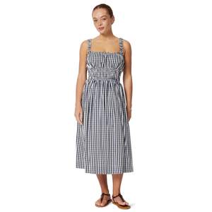 Amazon Essentials x Sofia Grainge Mommy & Me Cotton Sateen Dresses Women's Sleeveless Dress X-Small Navy Gingh