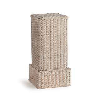 Napa Home & Garden Charleston Rattan Decorative Pedestal Iron Framework Sculpture Stand Holder Short Beige
