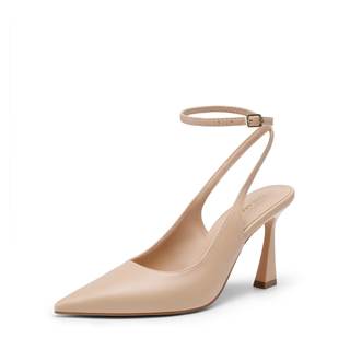 DREAM PAIRS Women's Closed Toe High Heel Pumps Shoes | Adjustable Strap,Pointed Toe,Slingback,High Heel Pumps,