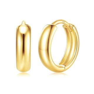 Small Solid 10k Gold Hoop Earrings for Women 3mm Wide | Gold Hoop Earrings in 12mm, 15mm & 18mm Diameter | Hyp