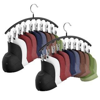 Hat Hanger for Closet,2 Pack Hat Organizer Holder for Hanger Closet Display | Metal Hat Racks for Baseball Cap