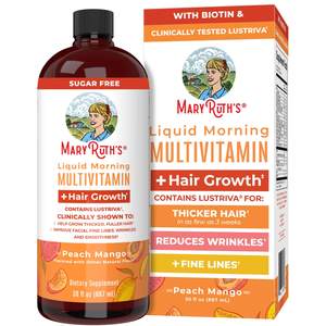 MARYRUTH'S Liquid Multivitamin + Hair Growth, Clinically Thicker Hair, 30oz | Clinically Tested in Women for T