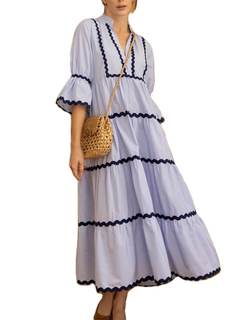 8 Chic Amazon Blue & White Dresses