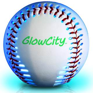 GlowCity Premium Leather LED Rechargeable Light-Up Baseball - Illuminate the Game - Nighttime Fun and Play - S