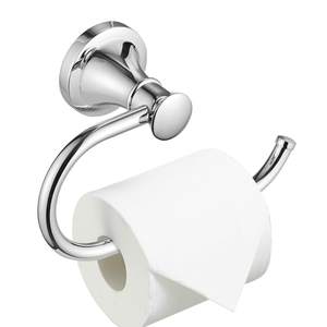 BESy Toilet Paper Holder Wall Mount Bathroom Tissue Holder Polished Chrome | Pivoting Tissue Roll Holder, High