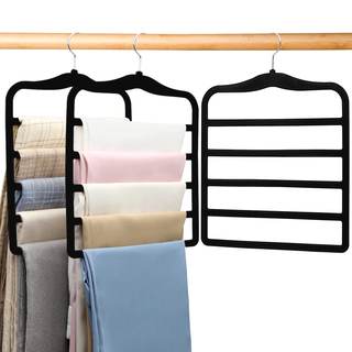 Closet Organizers and Storage,3 Pack Organization and Storage Pants-Hangers-Space-Saving,Velvet Hanger for Dor
