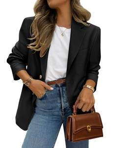PRETTYGARDEN 2026 Blazers for Women Business Casual | Long Sleeve Button Down, Breasted Notch Lapel, Open Fron