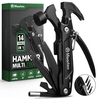 Maarten Stocking Stuffers for Adults Men - Gifts for Dad from Daughter Son - Upgraded 14 in 1 Hammer Multitool