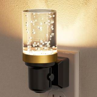 JandCase Night Light, Dimmable Night Lights Plug into Wall, Auto On/Off | Light Sensor Nightlight, 3000K Warm 