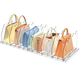 SOYO Adjustable Shelf Dividers for Closet, Purse Organizers for Bag, Clear | Acrylic Handbag Storage Pocketboo