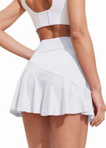 Ekouaer Womens Tennis Skirt Pleated Athletic Skort with Anti-Slip Strip | High Waisted, Mesh Built-in Shorts,