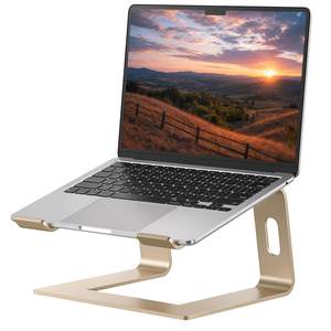 SOUNDANCE Laptop Stand, Aluminum Computer Riser, Ergonomic Laptops Elevator for Desk, Metal Holder Compatible 