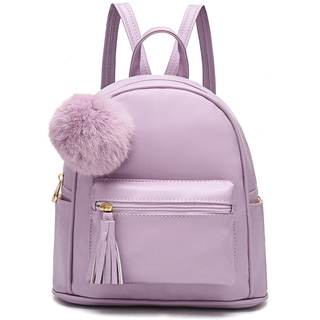 IHAYNER Mini Backpack Purse for Girls Teens Women Purses PU Leather Pom Backpack Shoulder Bag with Charm Tasse