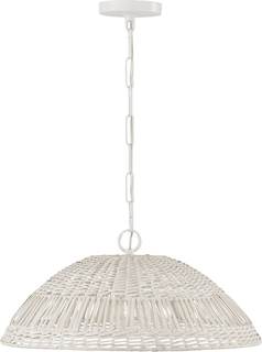 Capital Lighting 347511HH Naomi Bohemian Handcrafted Rattan Pendant Ceiling Light Fixture, 1-Light 100 Watt, 9
