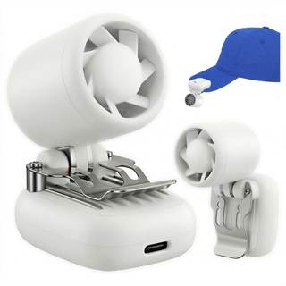 Clip-On Hat Fan with 3 Gear, Super-Mini Portable Handheld Fan, Only 0.13lb, Foldable Personal Fans Rechargeabl