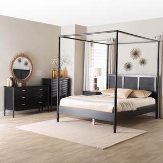 Baxton Studio Marisela Bedroom Furniture, Modern Transitional Styled, 4-Piece Set, Matching Dresser, Chest and
