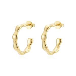 FRUMOS Green Crystal huggie gold hoop earrings for women Girls,14K Gold Plated with 925 Sterling Silver Post c