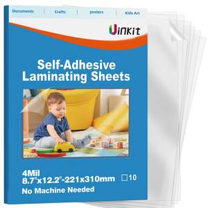 Uinkit 4mil Thicker Self-Adhesive Laminating Sheets, 10Pack Letter Size 8.5x11" - Peel & Stick, No Heat Needed