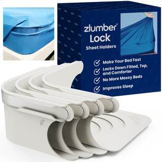 The Original USA Patented ZlumberLock - Secure Sheet Holder with Heavy-Duty Mattress Straps – No More Loose Be