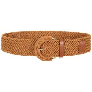 SANSTHS Women Wide Woven Belt for Dresses Fashion Rattan Braided Waist Belt Straw Raffia Boho Belt for Jeans B