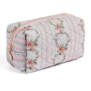 Makeup Bag Travel Cosmetic Bag for Women Girls, Zipper Make Up Pouch, Floral Flowers Toiletry Organizer Makeup