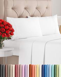 Queen Size 4 Piece Sheet Set - Comfy Breathable & Cooling Sheets - White | Hotel Luxury Bed Sheets for Women &