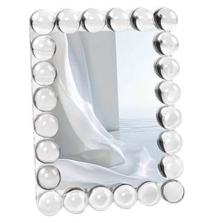 5x7 Clear Bubble Crystal Picture Frame,with 24 Clear Balls,Crystal Standing Photo Frame,Exquisite Desk Craft,V