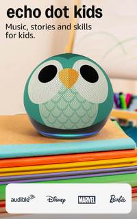 Amazon Echo Dot Kids (newest model), Smart speaker to enjoy age-appropriate audiobooks, interactive games and 