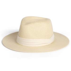 FURTALK Womens Mens Wide Brim Straw Panama Hat Fedora Summer Beach Sun Hat | Breathable Paper Straw, Classic R