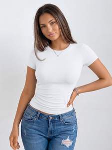 Trendy Queen Womens Fitted Short Sleeve… — view 2