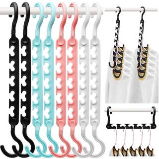 8-Pack Closet Organizers Storage, Sturdy Space-Saving Hangers for Wardrobes | Smart Clothes Hangers For Dorm R