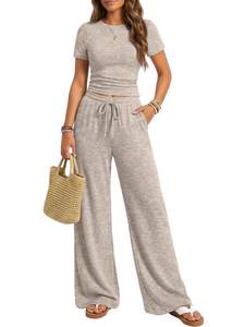 Trendy Queen Womens 2 Piece Lounge Matching Sets with Pockets | Vacation Airport Travel Outfits, Comfy Athleis