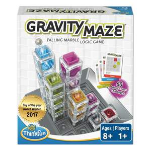 ThinkFun Gravity Maze - Falling Marble Logic Game - Challenging STEM Toy for Kids 8-12 - Gravity Marble Maze -