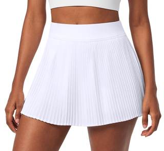 Heathyoga Pleated Tennis Skirts for Women High Waisted Athletic Skorts for Woman with Pockets Tummy Control Go