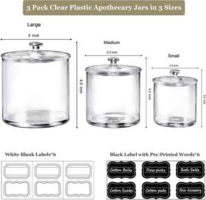 SheeChung 3 Pack Clear Acrylic Qtip… — view 3