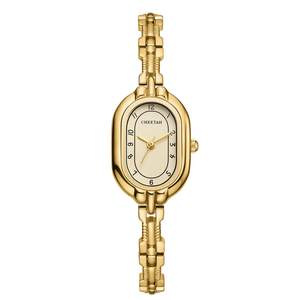 CHEETAH Women's Gold Dainty Bangle Watch Small Vintage Bracelet, Easy Read Numeral Dial Waterproof Gold Gold G