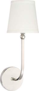 Capital Lighting 619311PN-674 Dawson Decorative White Fabric Stay-Straight Shade Wall Sconce, 1-Light 60 Watt,