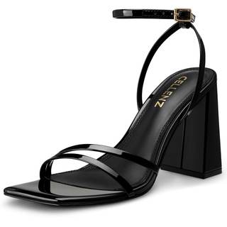 CELLENZ Women Chunky High Heels: 3.5 Inch Stylish Strappy Heels | 2026 Fashion Heel Sandals, for Dressy Occasi
