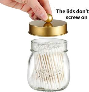 SheeChung 2 Pack Glass Mason Jar Qtip… — view 3