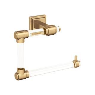 Amerock Glacio 5-7/16" Clear/Champagne Bronze Towel Ring | Decorative bathroom hardware in durable Zinc/Acryli