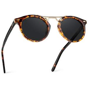 WearMe Pro Skyler Women's Polarized Sunglasses, Double-Bridge Round, UV400 | Shatter-Resistant Lenses, Durable