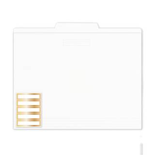russell+hazel White File Folders, Includes Gold Foil Border Labels, Center Position Tabbed File Folders, 11.75