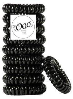 10 Pack Painless PATENTED OOO Hair Ties. Ponytail holder spiral coil traceless rubber bands. Best kids girls w