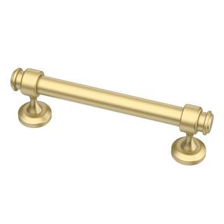 Alzassbg Brushed Gold Cabinet Pulls and Handles 10 Pack, AL3082MGP | 4 Inch Hole Center, Solid Metal Build, St