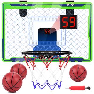 Mini Over The Door Basketball Hoop Indoor for Kids, Small Office Basketball Hoop with Scoreboard, Sports Gifts