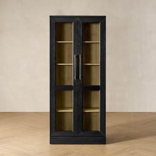 mopio Blake Tall Display Cabinet, Kitchen Buffet Pantry Cupboard, Trophy Display Case, Storage Cabinet Scratch