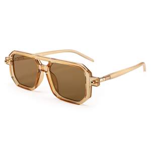 FEISEDY Vintage Square 70s Flat Aviator Sunglasses Women Men Classic Retro Stylish Frame UV400 Sunglasses B262