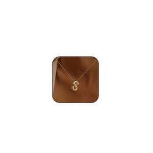 Ewrkbrㅤ Initial Necklaces for Women, 14k Gold Plated Bubble Letter Necklace Chunky Gold Necklace Dainty Charm 