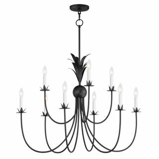 Maxim Lighting Paloma 9-Light Chandelier | Anthracite Finish | Modern Chandelier for Dining Rooms | Adjustable